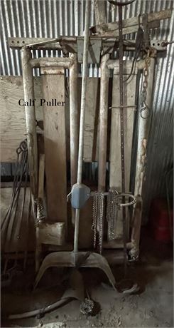 CALF PULLERS AND MISC CALVING ITEMS