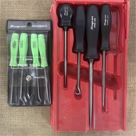 Two Snap-on Pick Sets, 4 Pieces each