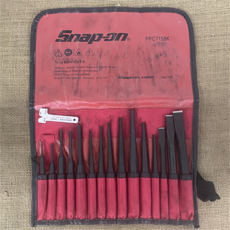 Snap-on Punch/Chisel Set, 15 Piece + Gage