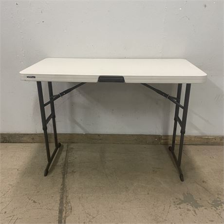 4'x2' Adjustable Height Folding Table, 22"-34"