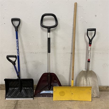 Snow Shovels, a Pusher, and a Scoop Shovel