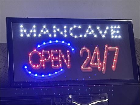 LED Man Cave Sign, 19x10