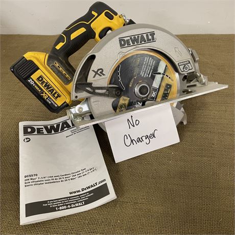 DeWalt 20v Max 7.25" Circular Saw w/ Battery, No Charger