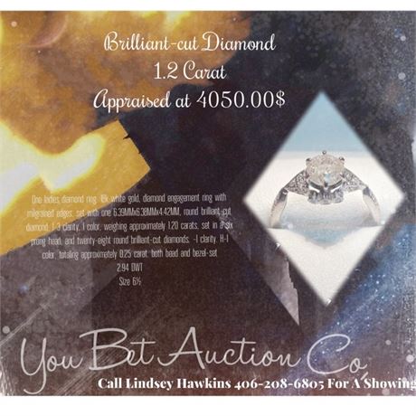 Brilliant-Cut Diamond 1.2 Carat appraise for 4050.00$