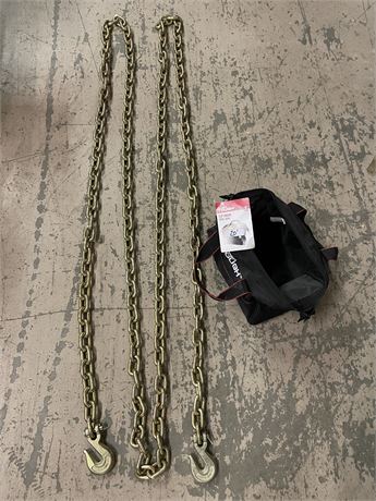 Pair of New 20' Log Chains in a Tote Bag