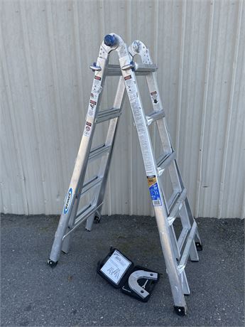 22 ft. Reach, 300 lb Aluminum Telescoping Multi-Position Ladder