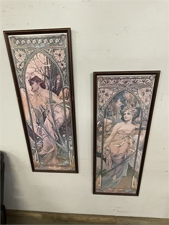 Classic Art Nouveau Prints by Alfons Maria Mucha, 18x47