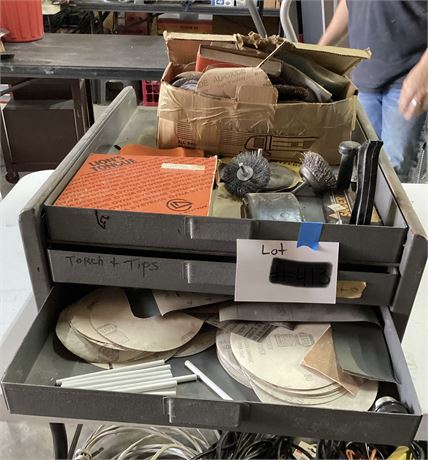 Metal Drawers w/ Sanding Materials