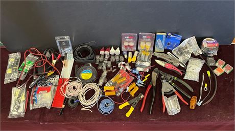 Automotive Bulbs, Wire, Repair Items, and Tools