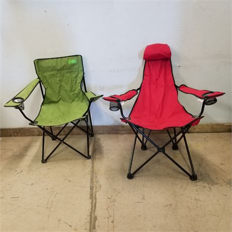 Pair of Outdoor Folding Chairs