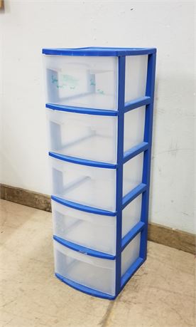 5 Drawer Plastic Storage, 12x14x39