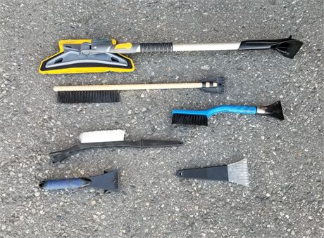 Assorted Snow Brushes/Scrapers