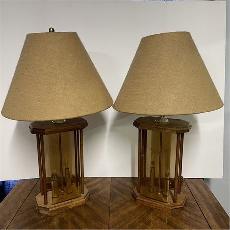 Pair of Table Lamps, 28" Tall