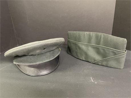 Vintage Military Cap Pair