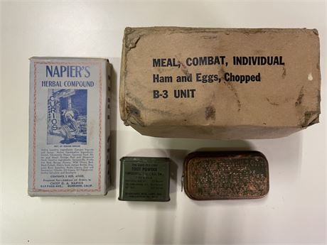 Rations/First Aid Kit/Aircraft ID Playing Cards/Apothecary's