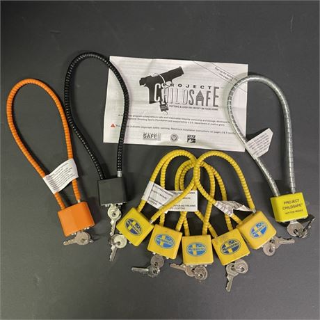 Assorted Gun Locks with Keys