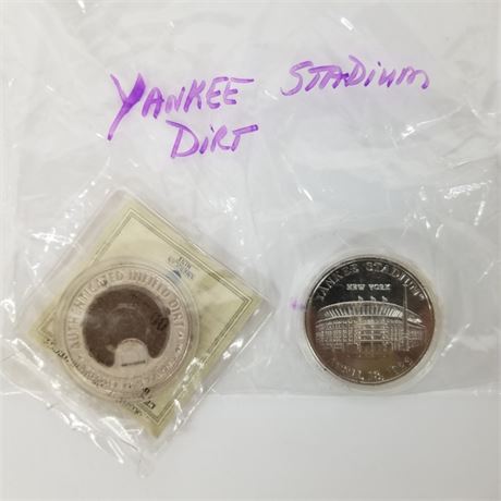 Yankee Stadium Commemorative Field Dirt Coin Pair