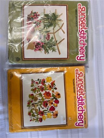 1970's Crewel Embroidery kits