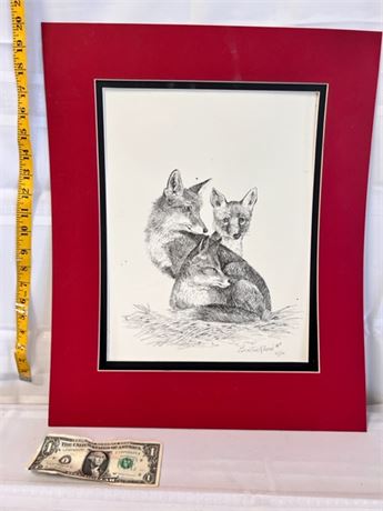 Foxes numbered print
