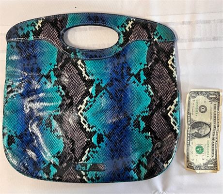 faux snakeskin purse