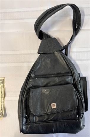 black  backpack style purse