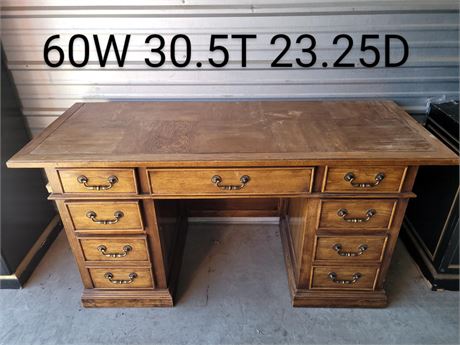 vintage wooden office desk