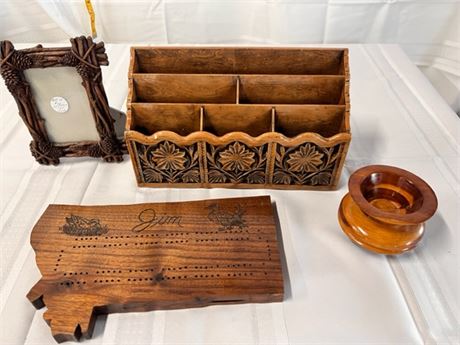 assorted wooden items