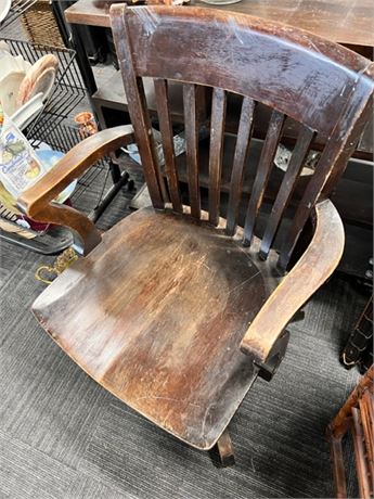 heavy-duty wooden office chair