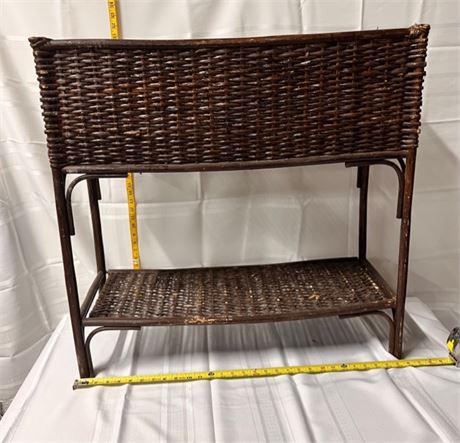 wicker planter stand