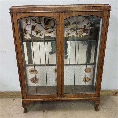 Antique Hutch/Cabinet (missing side glass & 2 mirrors) 37x10x48