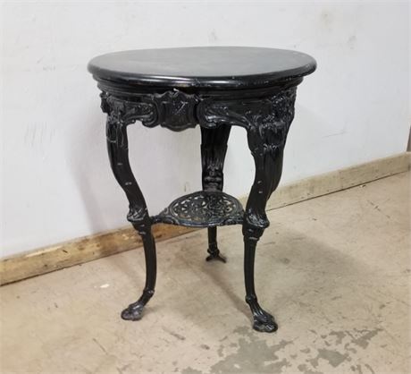 Vintage Cast Iron Table - 23x18