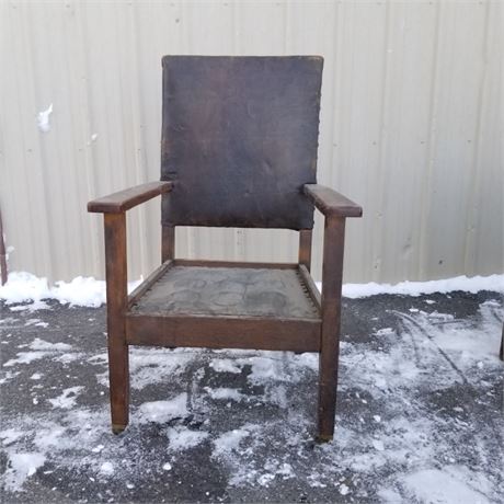 Antique Wood Karpen Chair -