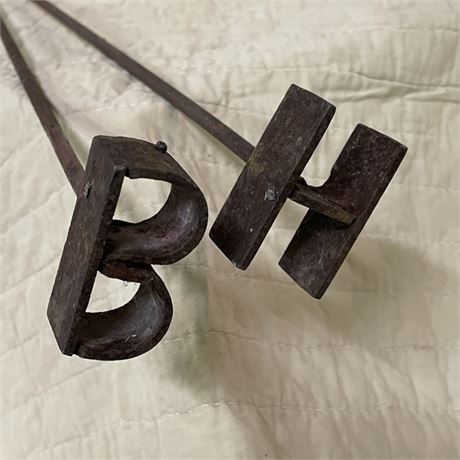 Branding Irons - B & H