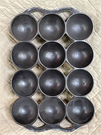 Vintage Wagner Cast Iron Aebleskiver Pan -