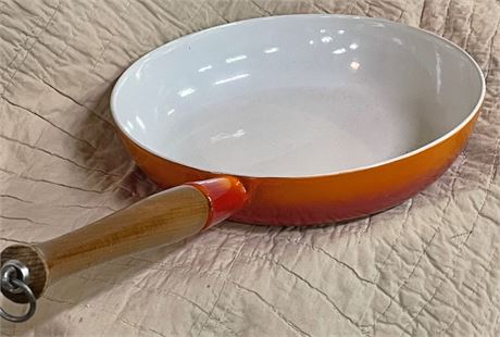 Vintage Enameled Collectible Descoware Belgium Sauté Pan -23D 23R FE