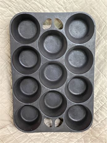 Vintage Cast Iron Muffin/Biscuit Pan -