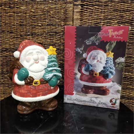 Collectible In Box Santa Cookie Jar - 6x10