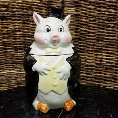 Collectible Pig In Top Hat Cookie Jar - 4x7