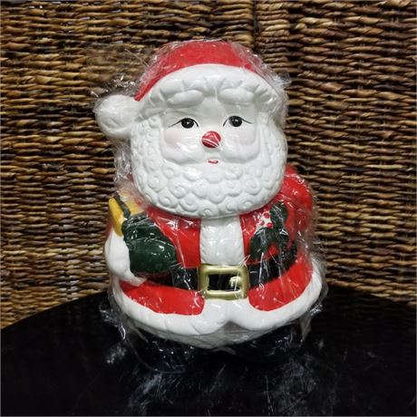 Collectible Wrapper OGGI Santa Cookie Jar - 5x9