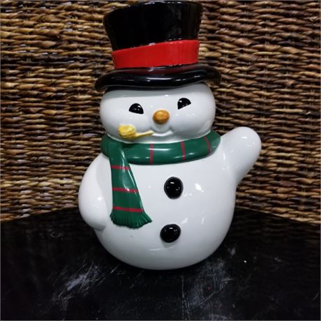 Vintage Snowman Cookie Jar - 5x9