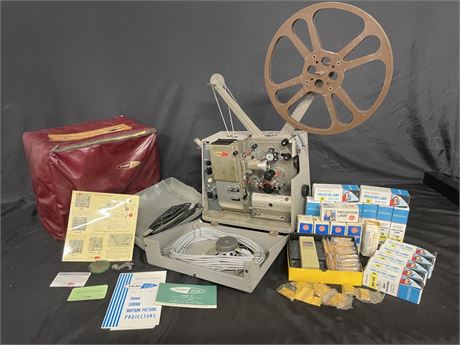 Vintage Kalart/Victor Movie Projector+Extras!