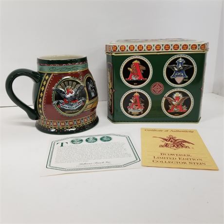 Collectible Anheuser Busch Numbered Mug w/ Tin