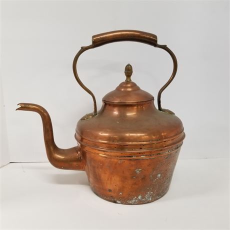 Antique Copper Teapot