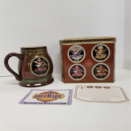 Collectible Anheuser Busch Numbered Mug w/ Tin