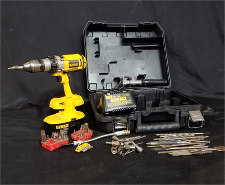 Dewalt Drill Driver with Case & Extras