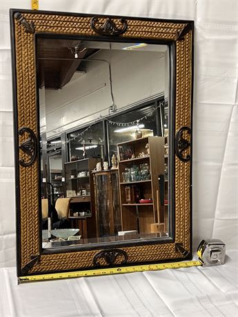 Large handsome framed mirror