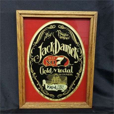 Vintage Jack Daniels Mirrored Sign - 10x14