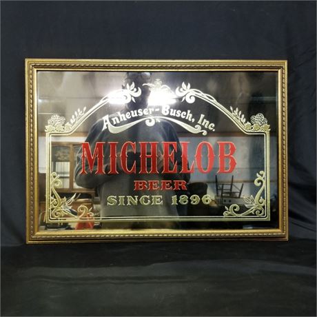 Vintage Michelob Beer Mirror Sign - 26x18