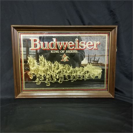 Vintage Budweiser Mirror Sign - 20x15
