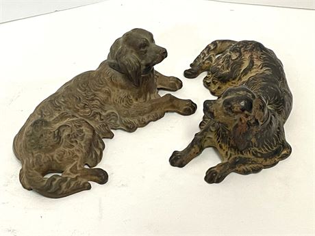 Vintage Cast Iron Retriever Pair